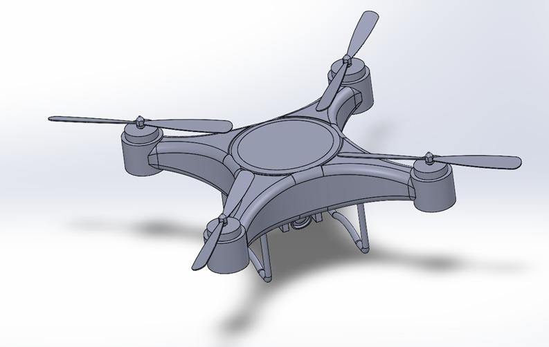 Rendu CAO du quadrirotor optimisé